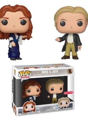 2019 Vaulted New in Box Target Exclusive Titanic “Jack And Rose” Funko 2-Pop Set